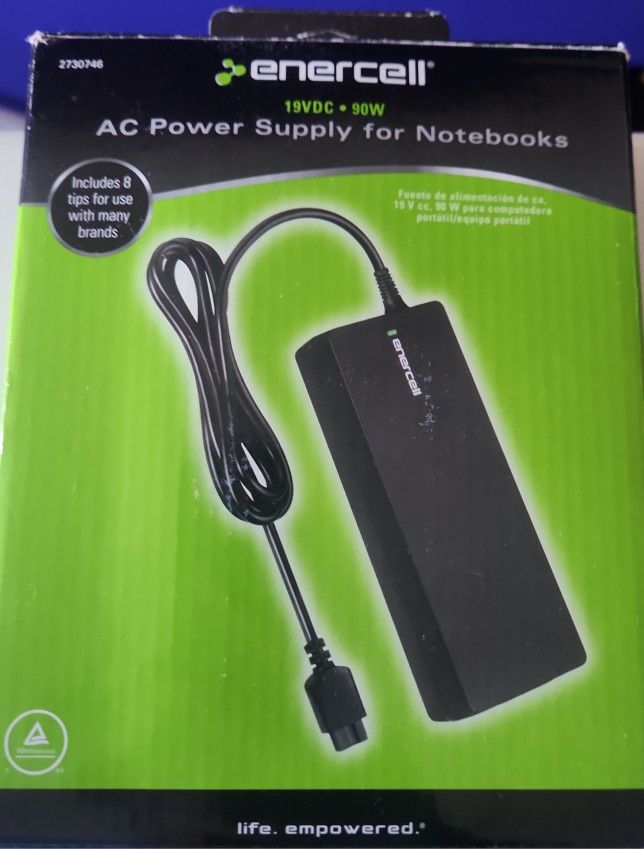 :
Enercell 90W Universal Laptop Charger – Works Great, Includes 8 Tips