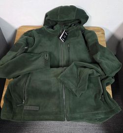 Baer Skin Tactical Hoodie 4 Mens XL Fleece Dark Green Full Zip Jacket