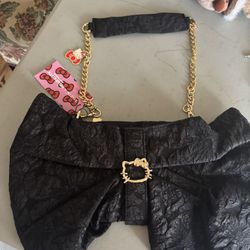 Hello Kitty Lace Bow Purse With Charms 