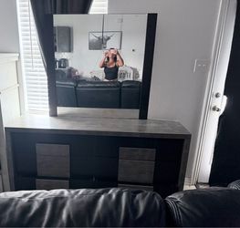 Dresser with mirror