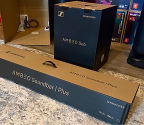 Sennheiser ≠ AMBEO Plus Soundbar System & AMBEO Subwoofer, Audiophile Surround Sound, Premium Cinema Audio