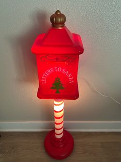 Letters to Santa Lighted Christmas Mailbox Decoration. It measures almost 4 feet in height.