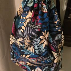 Flower / Hawaiian Print Backpack $5