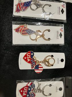 Patriotic Bag Charms-Key Rings