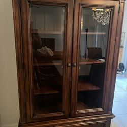 Collins Bookcase Book Shelf With Glass Doors & Bottom Drawer 