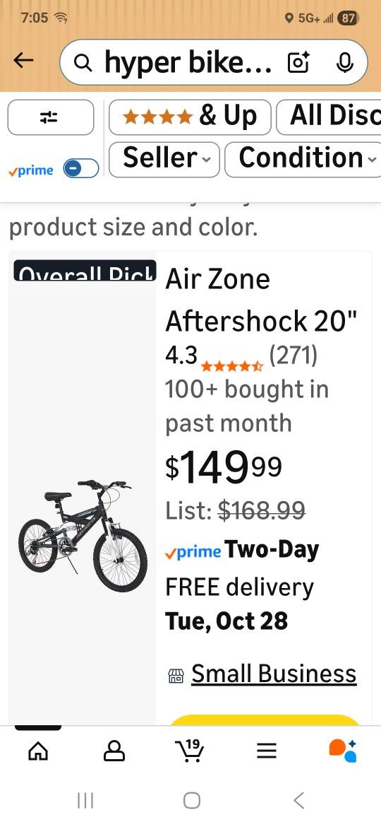 USED HYPER SHOCKER 20 BIKE.