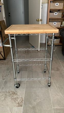 Kitchen Utility Cart w/ removable wood board
