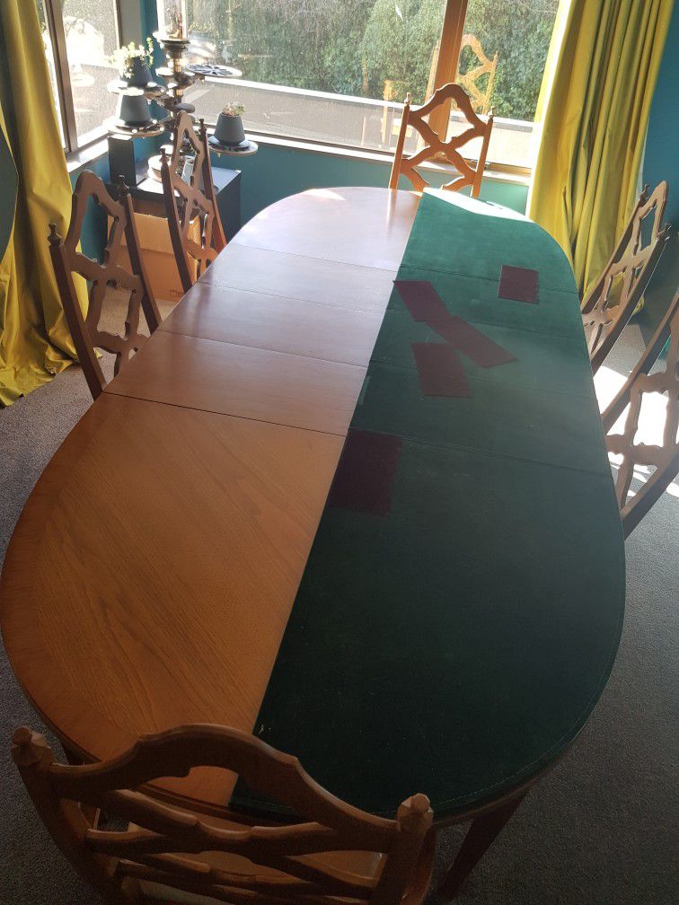 1964 Thomasville Dining Room Table + Six Chairs AMAZING CONDITION