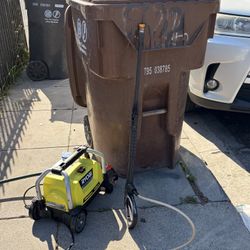 Pressure Washing Trash Cans 
