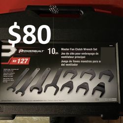 Powerbuilt Master Fan Clutch Wrench Set Tools, 10 pc