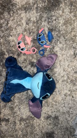 Stitch, Plushy, And Stitch And Angel Airpod Holders