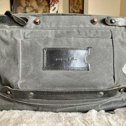 RARE property of… Heavy Duty Canvas & Leather Bag