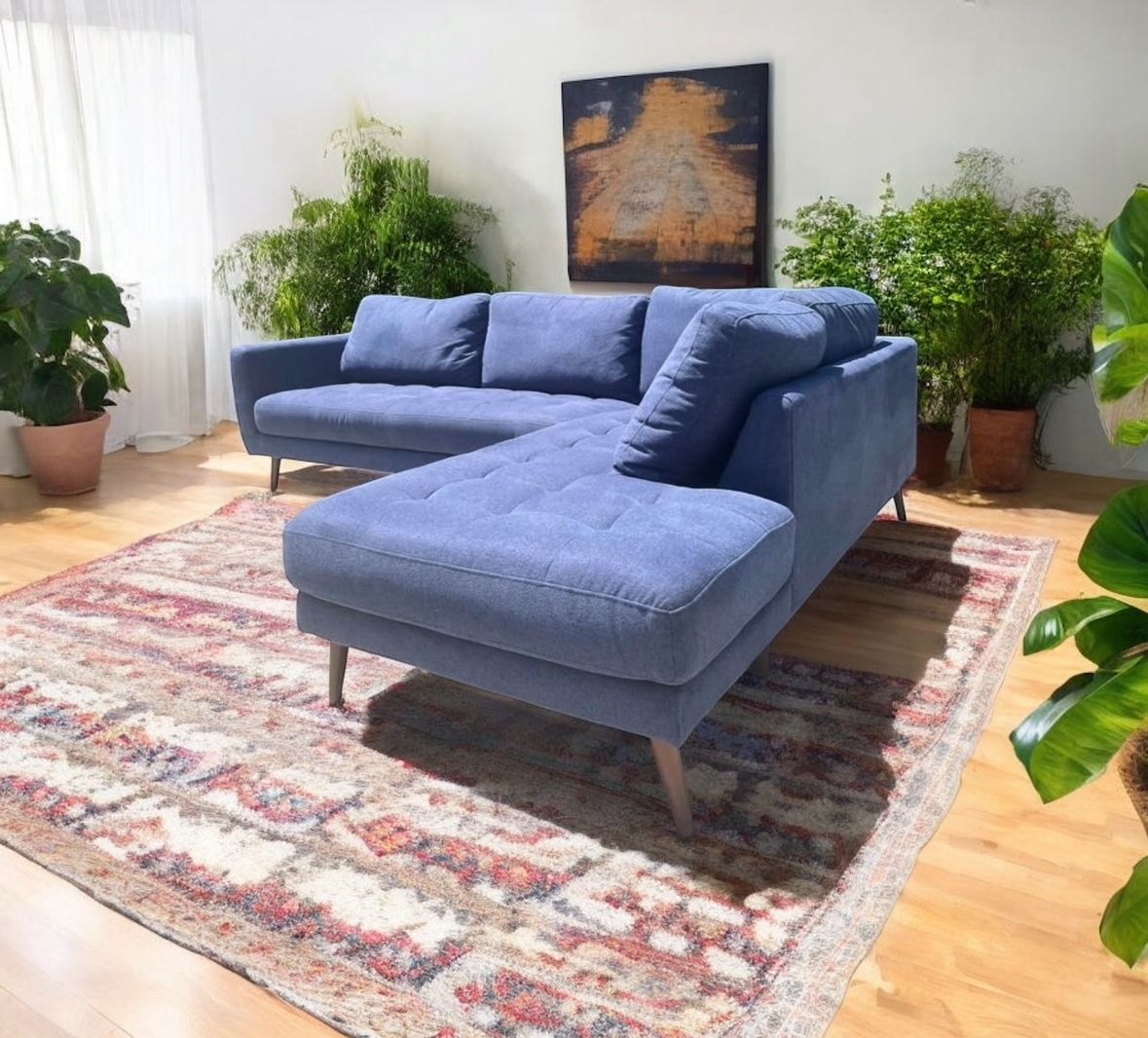 Navy Blue Sectional Couch 🛻Delivery Available🛻