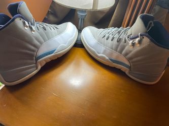 Grey University Blue 12s