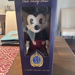Club 33 plush Mickey Mouse in box