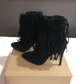 ZARA Fringed Booties