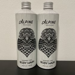 Alpine Provisions Body Wash NEW 2 Pack Bundle Rosemary Mint 16.9 OZ USA Shampoo