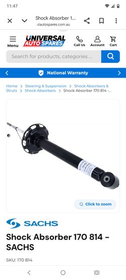 Rear axle shock absorber