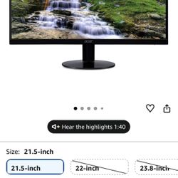 Two 21.5” Ultra Thin Monitors w/ VESA Adapters