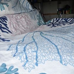 LUXE WEAVERS Marble Collection Blue Area Rug 8x10 Modern Abstract Design Non-Shedding Carpet