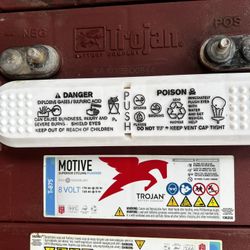 5 Trojan 8 Volt Batteries 