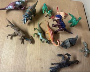 Mini dinosaurs in a variety of colors and sizes