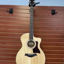 Taylor 200 Series 214CE Plus Acoustic Electric Guitar W/ Hard Case