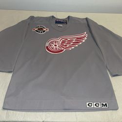 Detroit Red Wings Ccm Jersey Mens Medium Clean Practice Mic Nhl Gray Vintage 90s