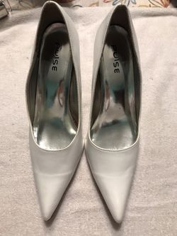 White pulse high heels (size 10)