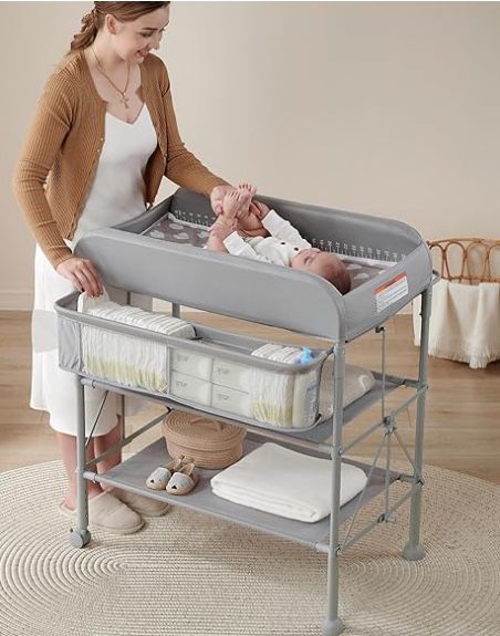 Changing Station for Infant w/Waterproof Diaper Changing Table Pad