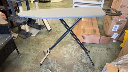 Ironing Board 43"x14" with Heavy Duty Iron Rest, Foldable, Gray Full Size Ironing Surface with Sturdy Steel X-Frame, 9 Adjustable Heights 21 to 36 Inc