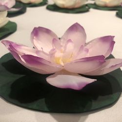 30 Faux Water Lilies, Hand Made