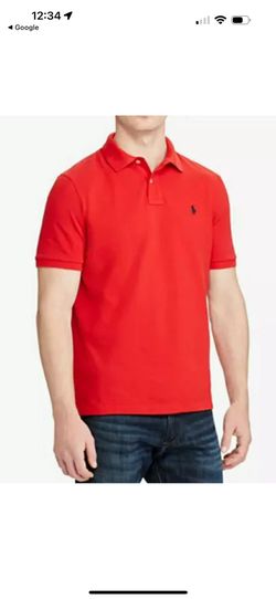 {POLO RALPH LAUREN} Men's Red Orange Polo Shirt