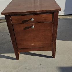 WOOD FILING CABINET WITH DRAWER