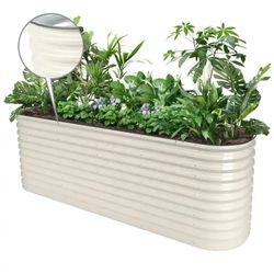 32'' Tall 8x2 Waist-high Metal Raised Garden Bed Kit (9 in 1)