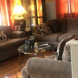 Loveseat Couch & Oversized Chair Set