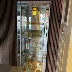 Modern Glass & Mirror China Curio Cabinet 