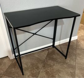(NEW) 32” Wide Black Folding Computer Desk
