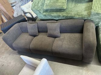 Zakuro 87 in. W Square Arm Velvet Rectangle Sofa in Dark Brown with Solid Wood Legs