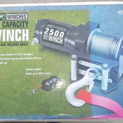 Electric Winch With Remote Control , 2500 LB  , For Mechanic Trailer Rv Boat 