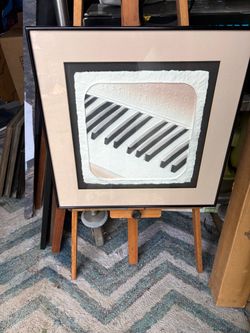 Framed Piano Keys 3D Relief Artwork