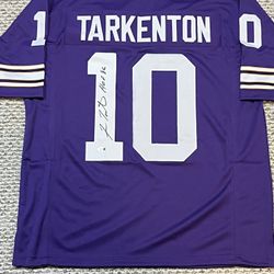 Fran Tarkenton Minnesota Vikings Signed Jersey JSA COA