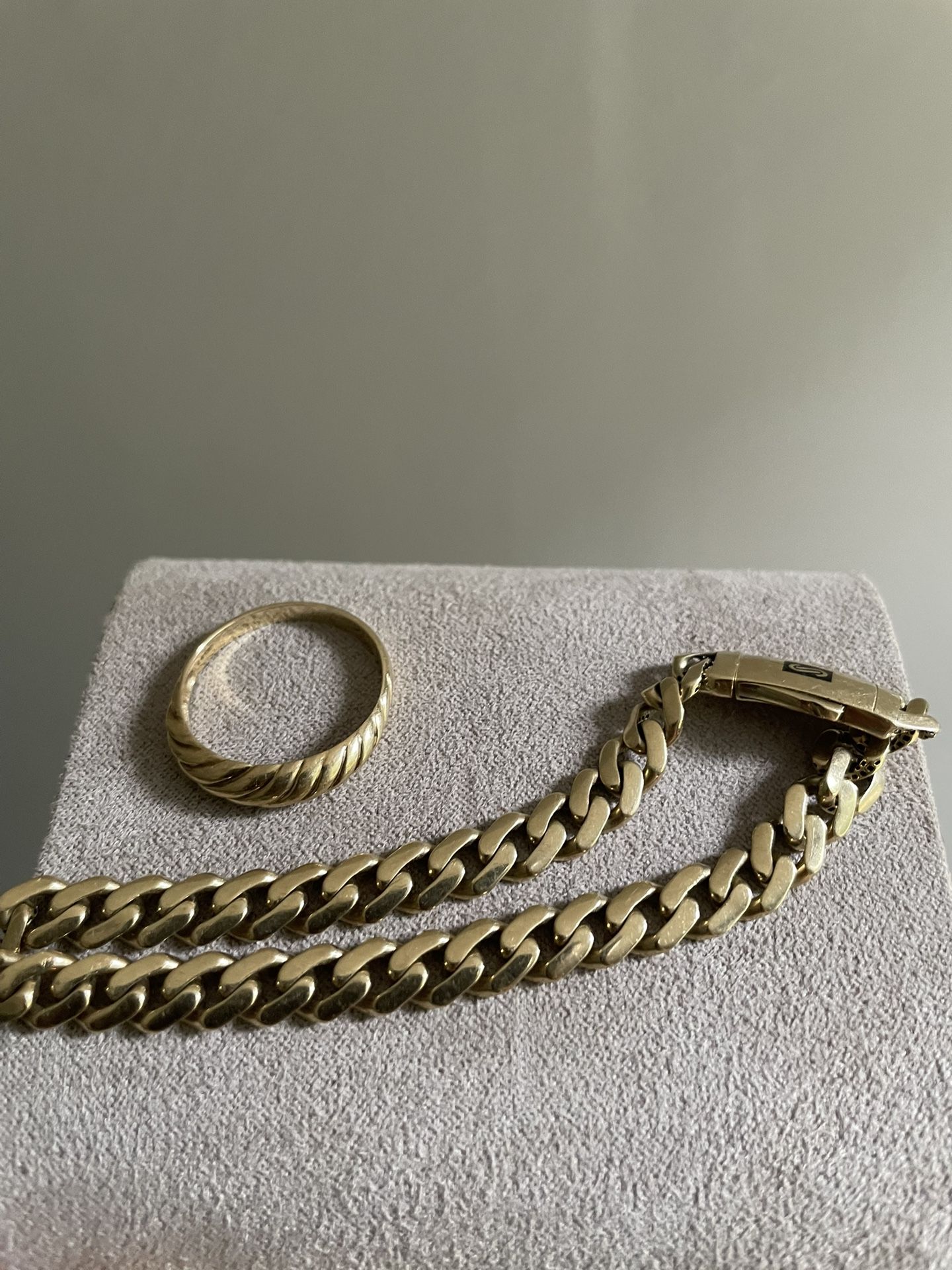 Gold Bracelet and Ring set