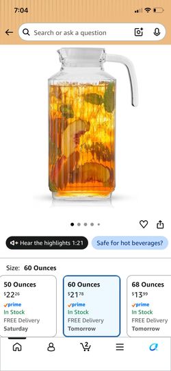 Glass pitcher