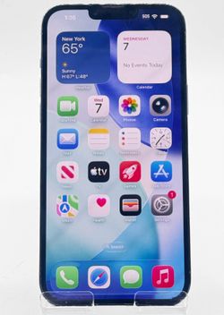 Unlocked Apple iPhone 13 Pro Max A2484 512GB Sierra Blue Service Battery