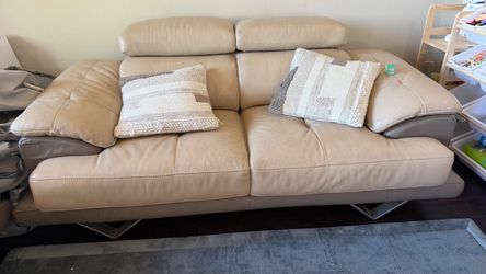 Modern Sofa set 3 pc real leather