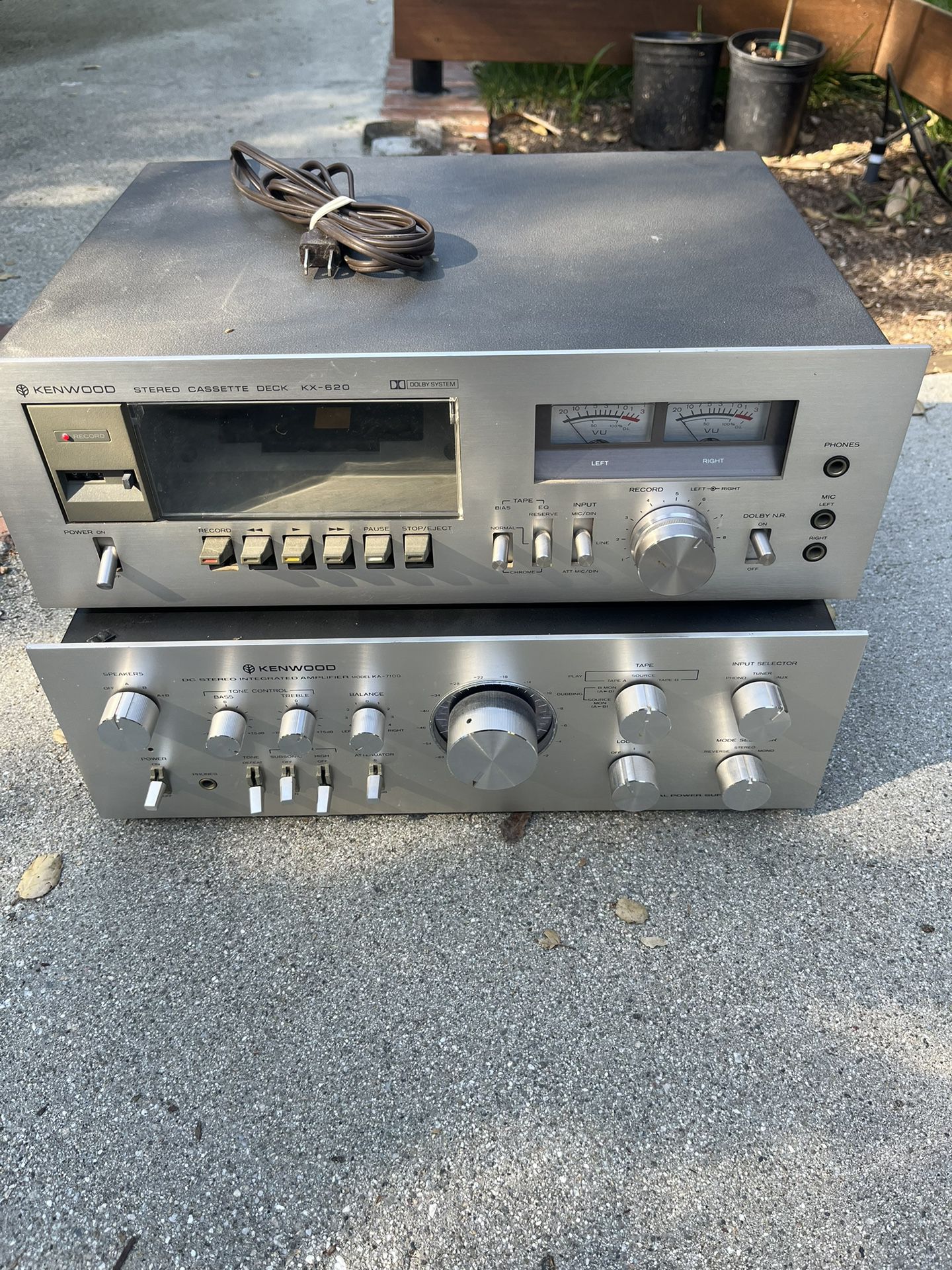 Kenwood KX-7100 Integrated Amplifier And Kenwood KX-620 Cassette deck