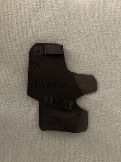 Genuine Leather Holster Black W/ Magazine Pouch R/H  IWB/OWB