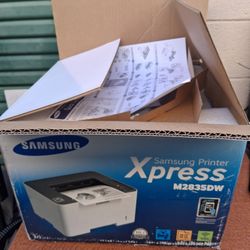 Samsung Xpress M2835DW printer, a wireless monochrome laser printer