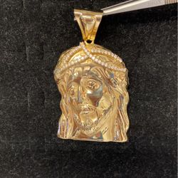 14k Jesus charm